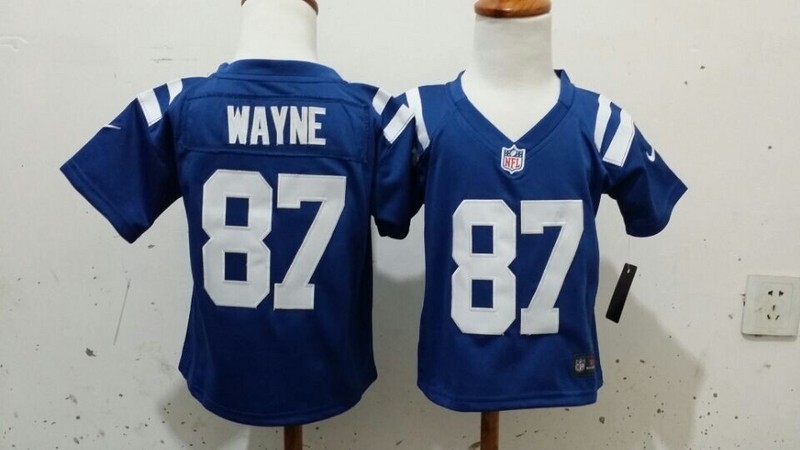 Nike Colts 87 Wayne Blue Toddler Game Jerseys