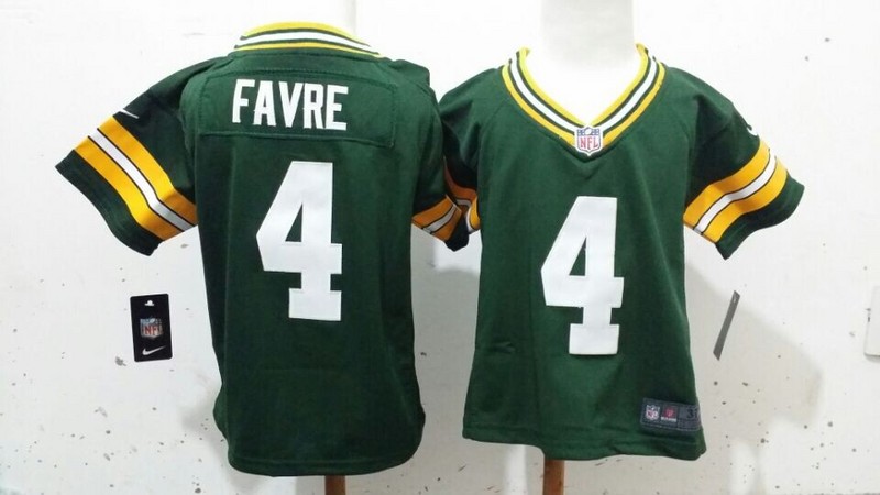 Nike Packers 4 Favre Green Toddler Game Jerseys