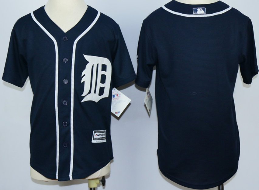 Tigers Blank Blue Youth New Cool Base Jersey