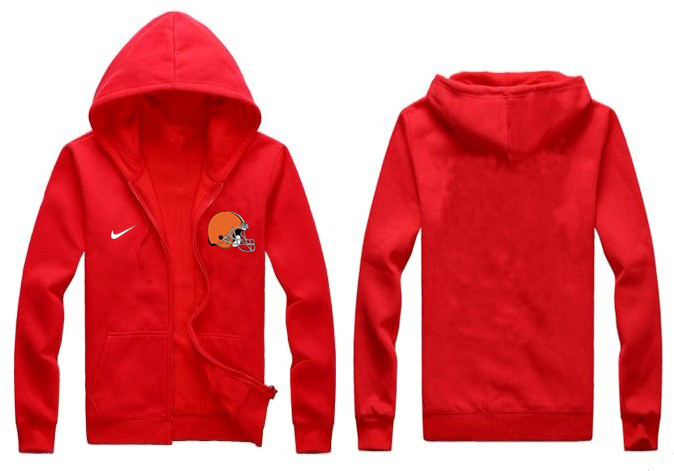 Nike Browns Red Full Zip Hoodie