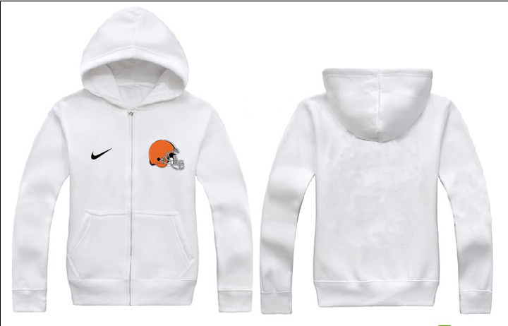 Nike Browns White Full Zip Hoodie