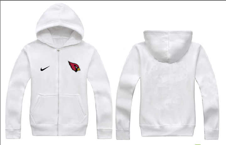 Nike Cardinals White Full Zip Hoodie