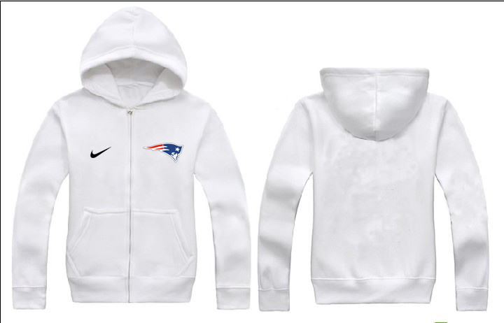 Nike Patriots White Full Zip Hoodie
