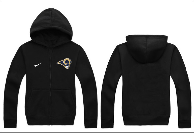 Nike Rams Black Full Zip Hoodie