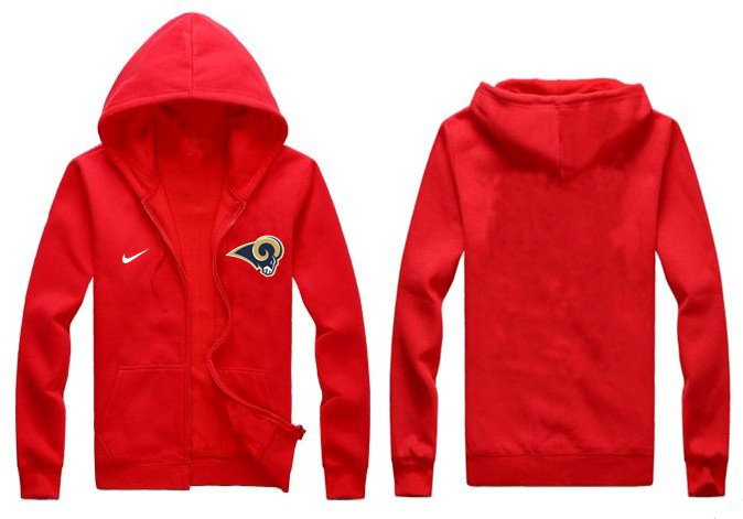 Nike Rams Red Full Zip Hoodie