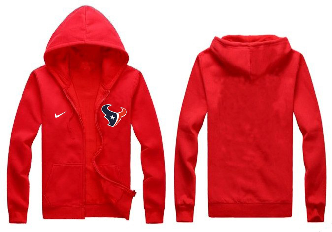 Nike Texans Red Full Zip Hoodie