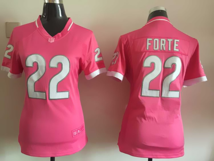 Nike Bears 22 Matt Forte Pink Bubble Gum Women Game Jersey