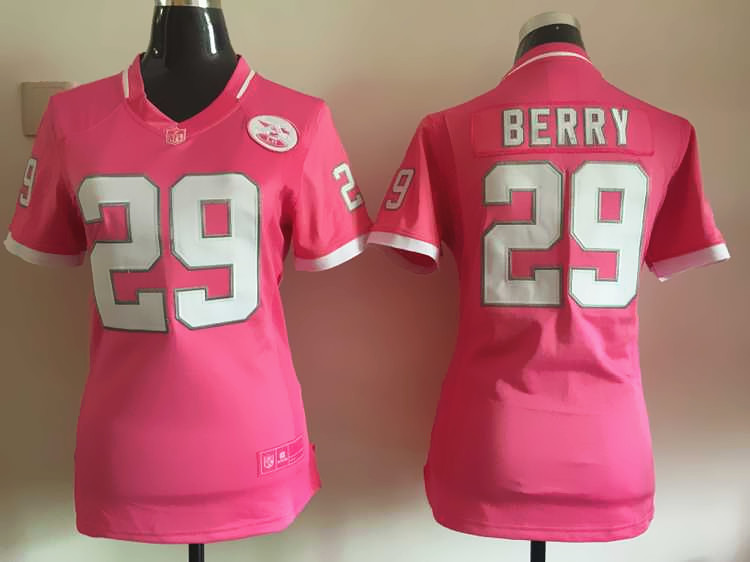 Nike Chiefs 29 Eric Berry Pink Bubble Gum Women Game Jersey