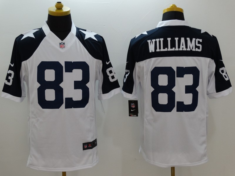 Nike Cowboys 83 Terrance Williams White Throwback Limited Jersey