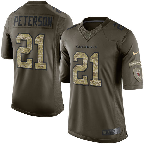 Nike Cardinals 21 Peterson Patrick Green Salute To Service Limited Jersey