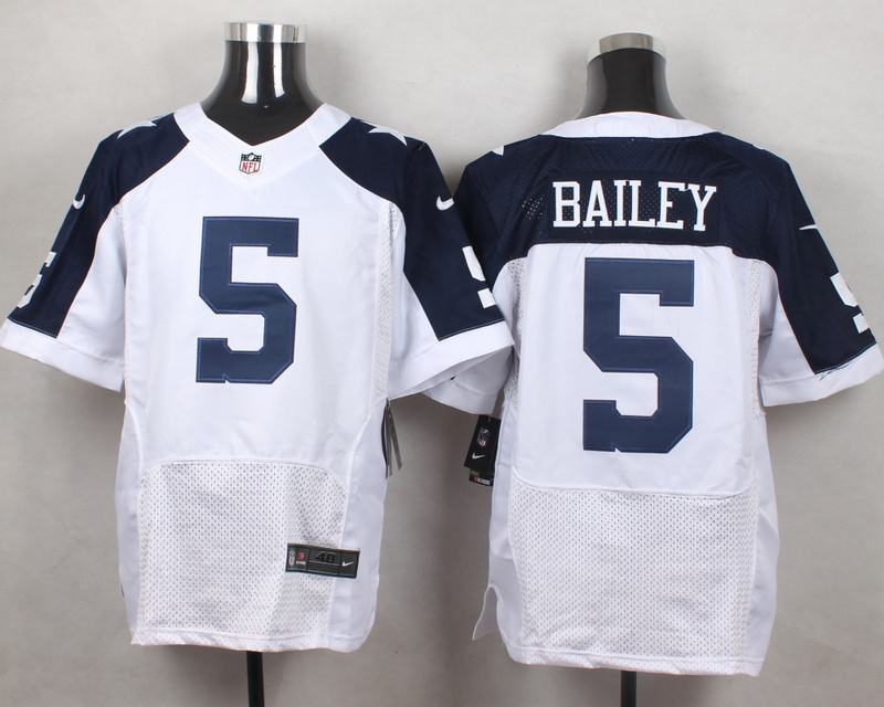 Nike Cowboys 5 Dan Bailey White Throwback Elite Jersey