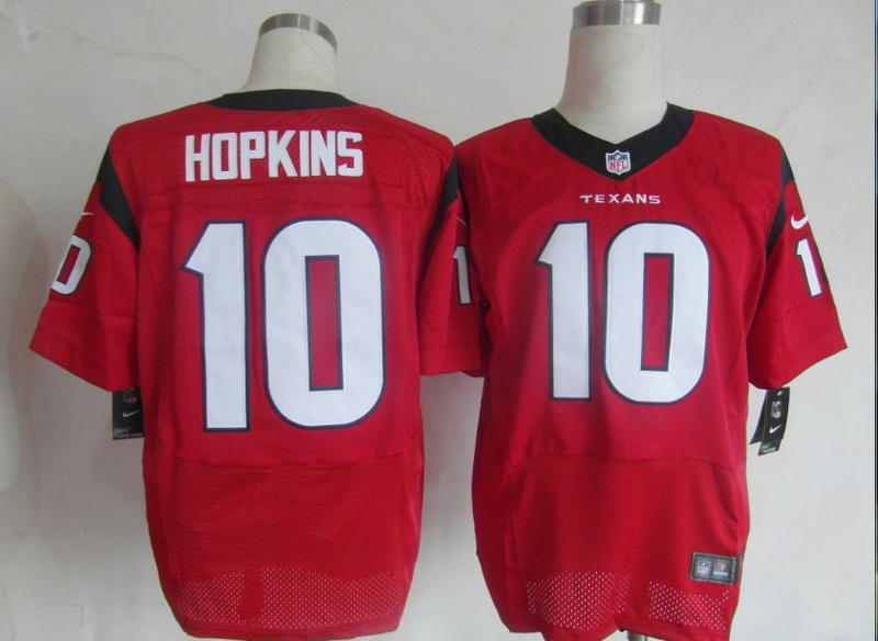 Nike Texans 10 DeAndre Hopkins Red Elite Jersey