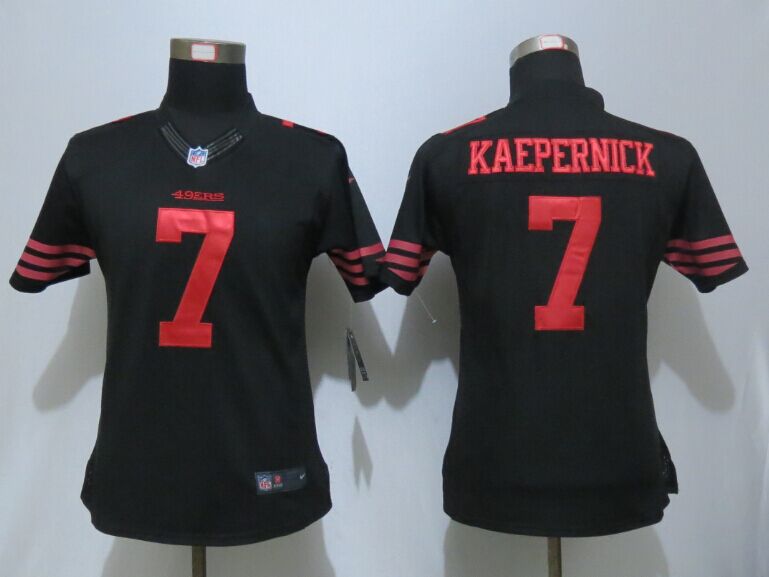 Nike 49ers 7 Colin Kaepernick Black Impact Women Limited Jersey