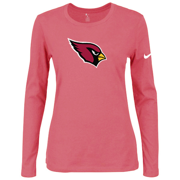 Nike Arizona Cardinals Pink Long Sleeve Women T Shirt