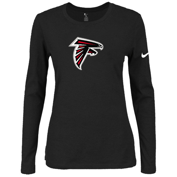 Nike Atlanta Falcons Black Long Sleeve Women T Shirt