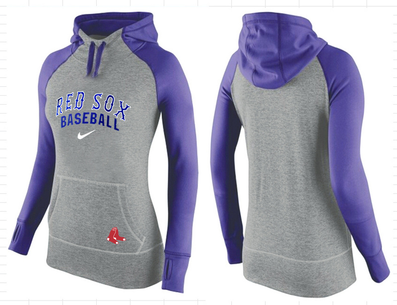 Red Sox Grey Pullover Women Hoodie8
