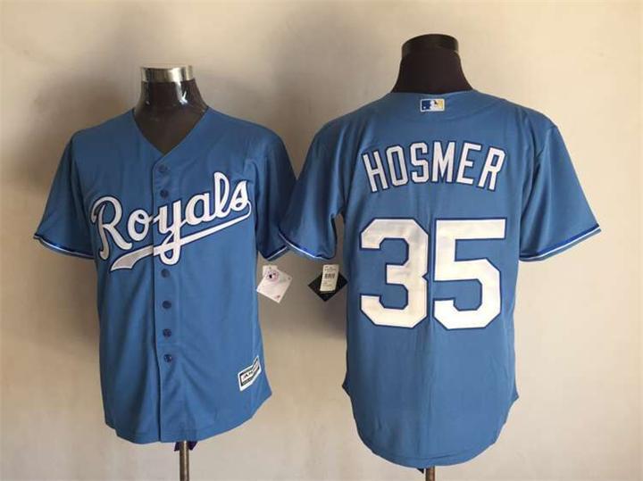 Royals 35 Eric Hosmer Blue New Cool Base Jersey