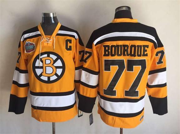 Bruins 77 Ray Bourque Yellow Winter Classic CCM Jersey