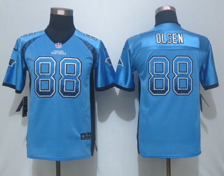 Nike Panthers 88 Greg Olsen Blue Drift Fashion Youth Jersey