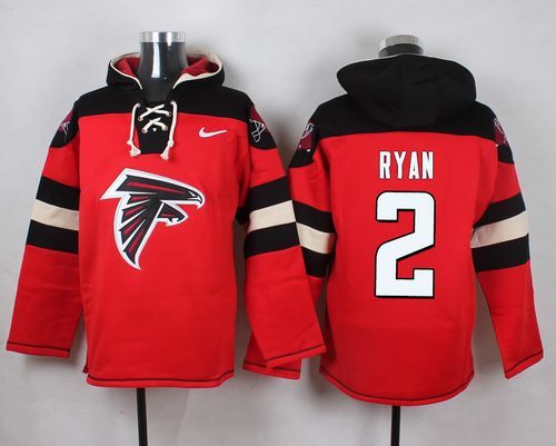 Nike Falcons 2 Matt Ryan Red Hooded Jersey