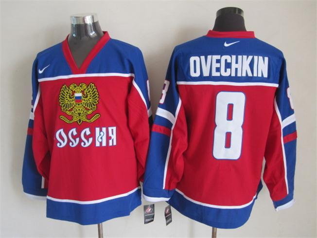 Russia 8 Ovechkin National Hockey Jersey