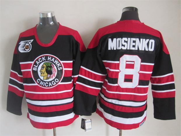 Blackhawks 8 Mosienjo 75th Vintage Jersey