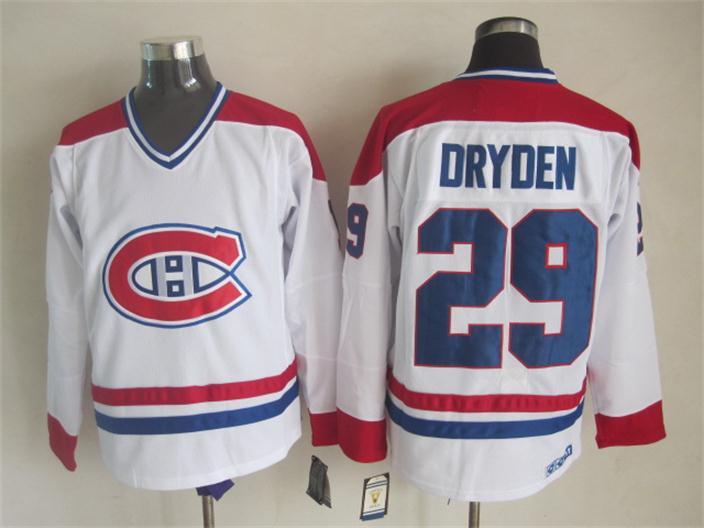 Canadiens 29 Dryden White Jersey