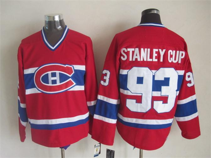 Canadiens 93 Stanley Cup Red Jersey