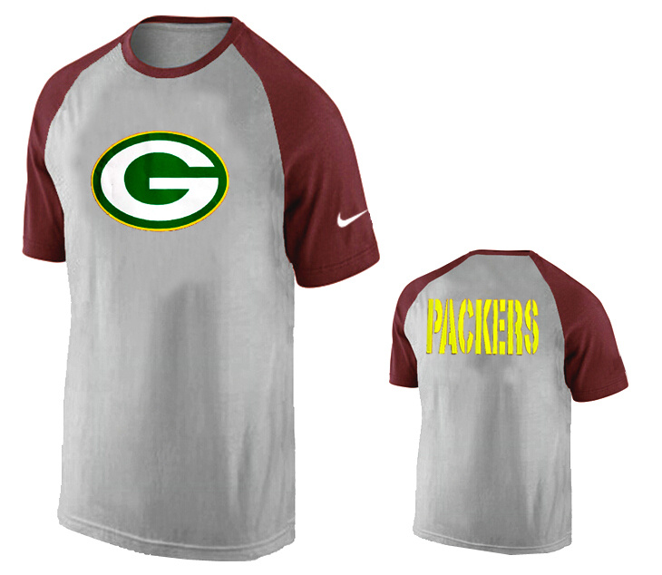 Nike Green Bay Packers Ash Tri Big Play Raglan T Shirt Grey02