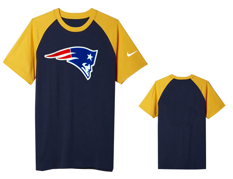 Nike New England Patriots Round Neck T Shirt D.Blue03
