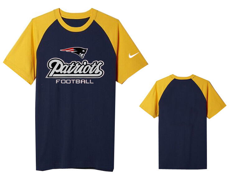 Nike New England Patriots Round Neck T Shirt D.Blue08