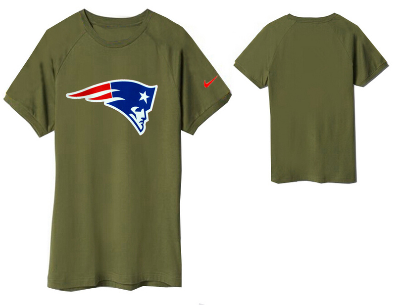 Nike New England Patriots Round Neck T Shirt D.Green05