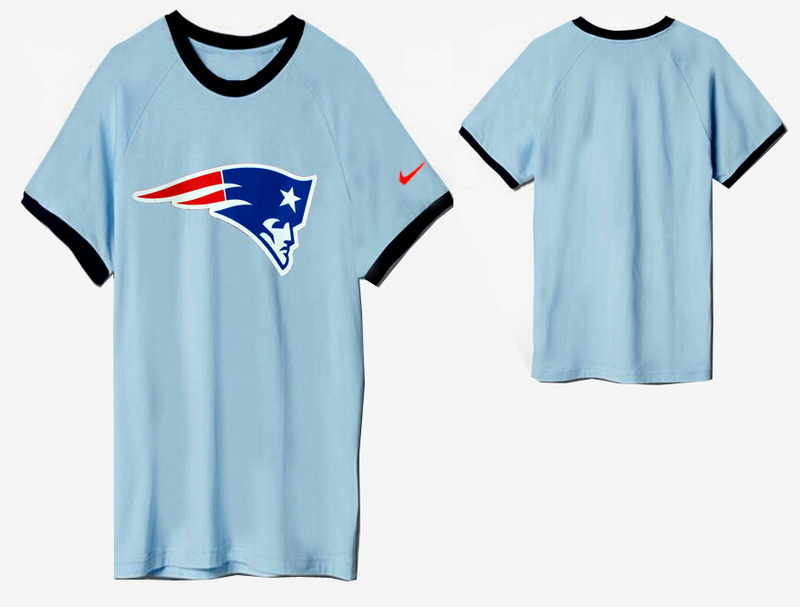 Nike New England Patriots Round Neck T Shirt L.Blue