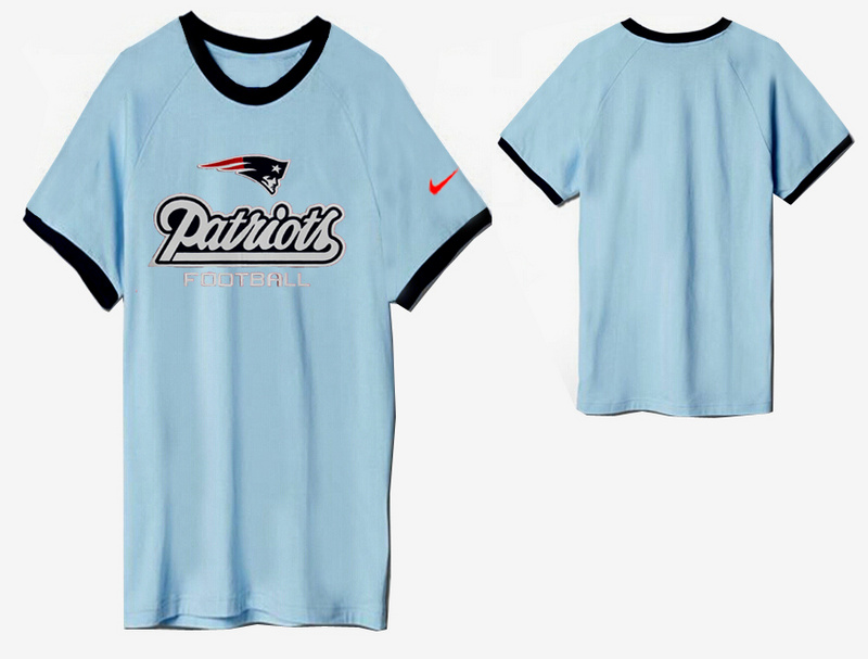 Nike New England Patriots Round Neck T Shirt L.Blue04