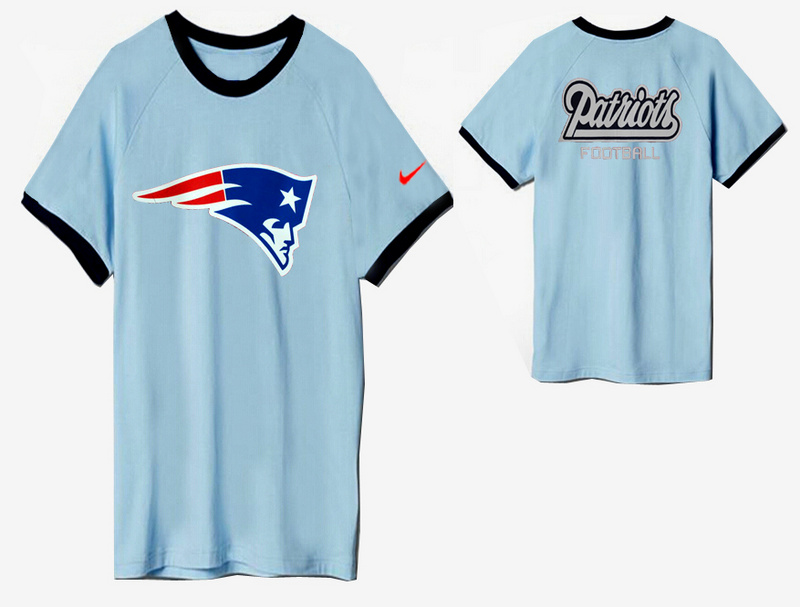 Nike New England Patriots Round Neck T Shirt L.Blue05