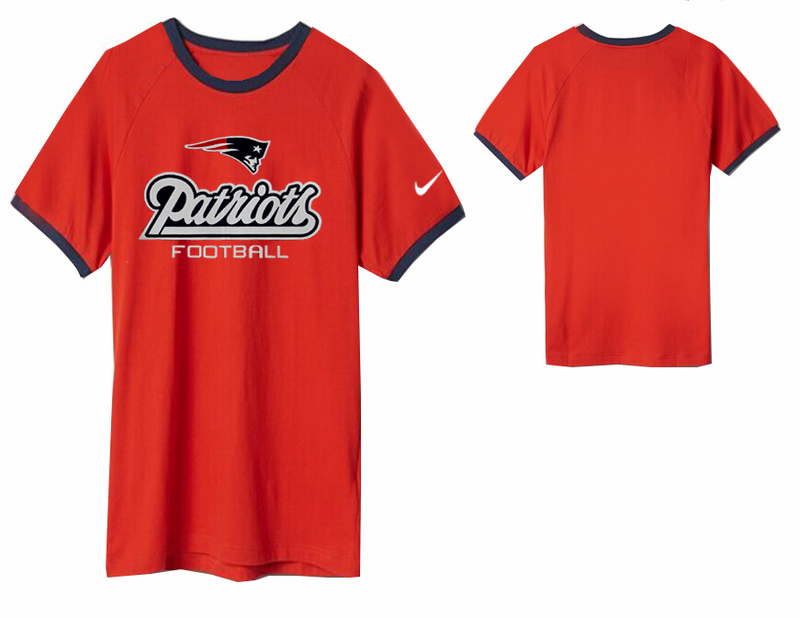 Nike New England Patriots Round Neck T Shirt Red02