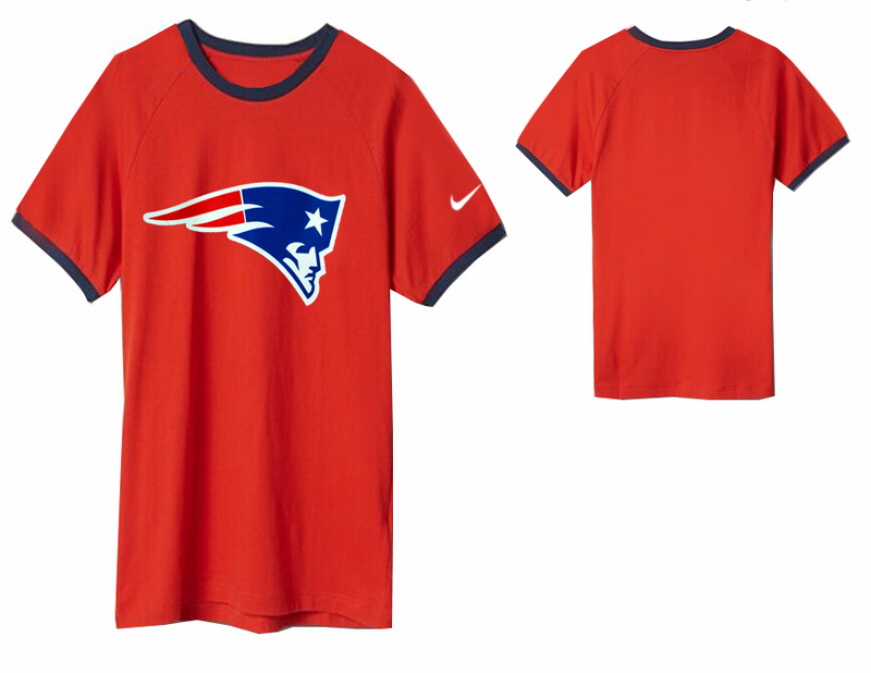 Nike New England Patriots Round Neck T Shirt Red05