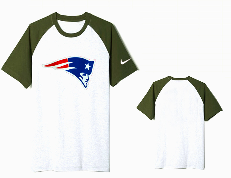 Nike New England Patriots Round Neck T Shirt White02
