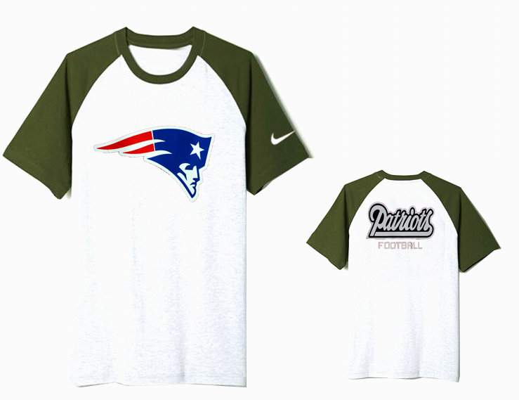 Nike New England Patriots Round Neck T Shirt White04