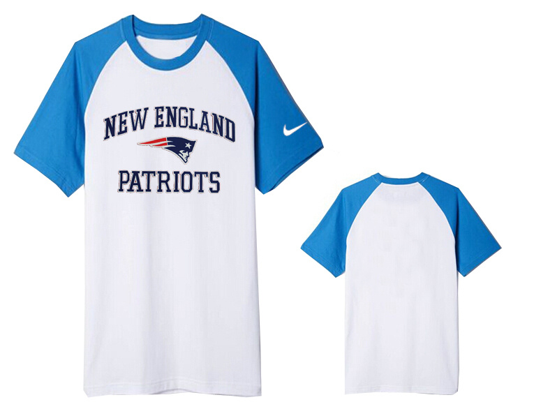 Nike New England Patriots Round Neck T Shirt White07