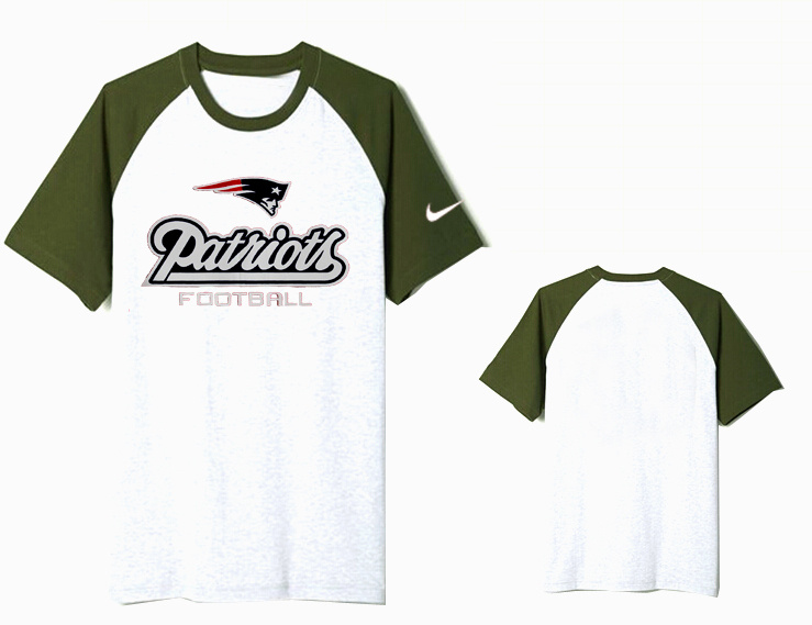Nike New England Patriots Round Neck T Shirt White11