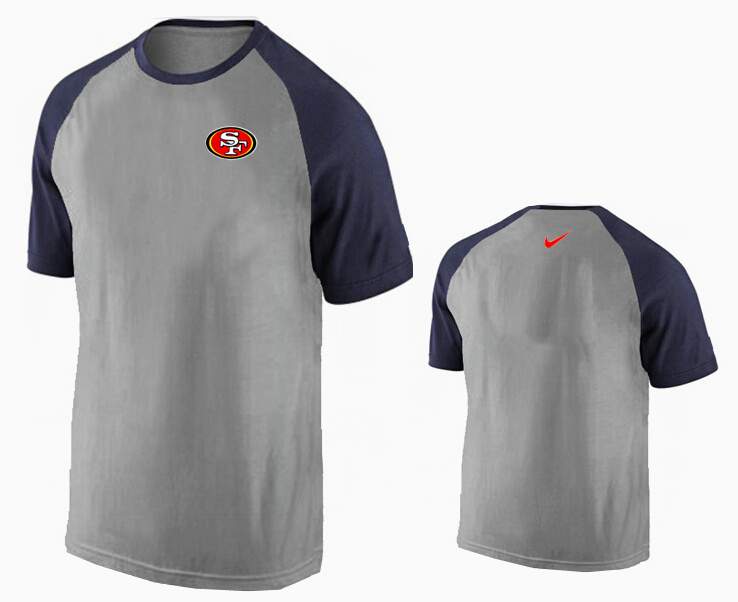 Nike San Francisco 49ers Ash Tri Big Play Raglan T Shirt Grey02