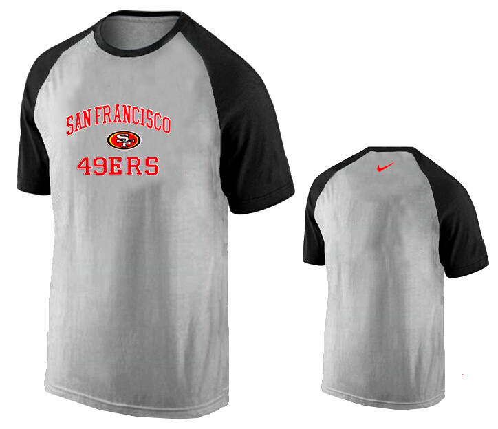 Nike San Francisco 49ers Ash Tri Big Play Raglan T Shirt Grey10