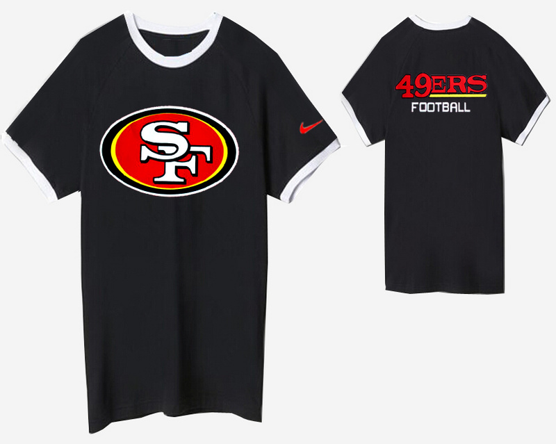 Nike San Francisco 49ers Round Neck T Shirt Black