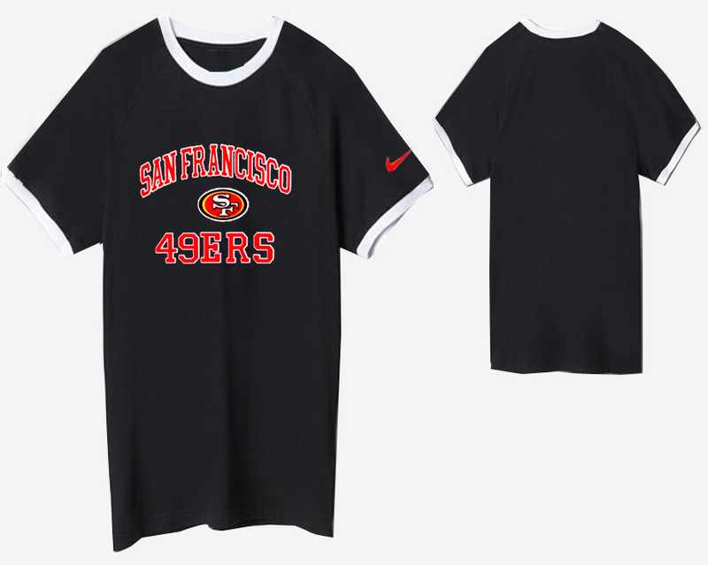 Nike San Francisco 49ers Round Neck T Shirt Black04