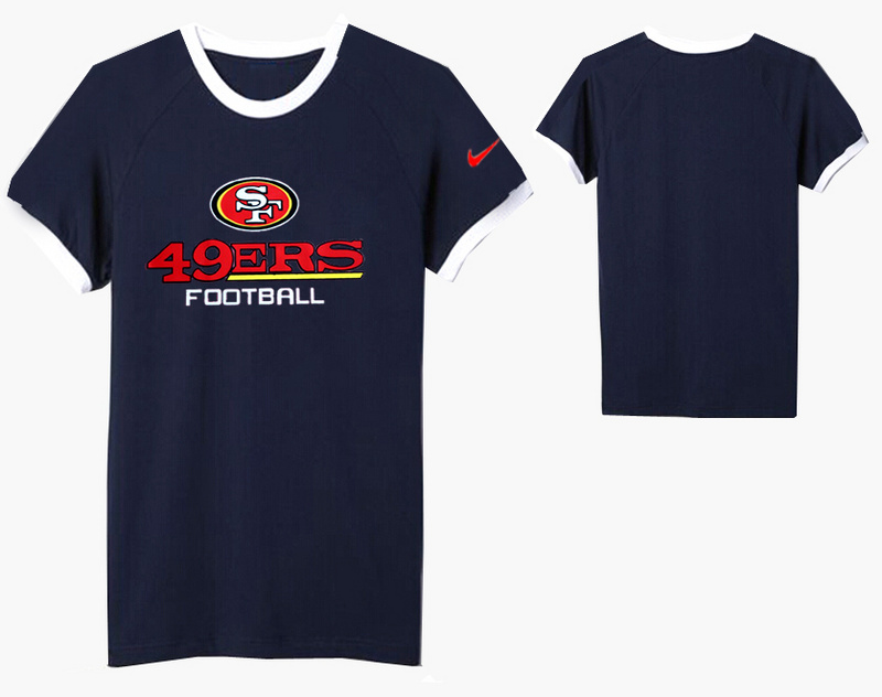 Nike San Francisco 49ers Round Neck T Shirt D.Blue03