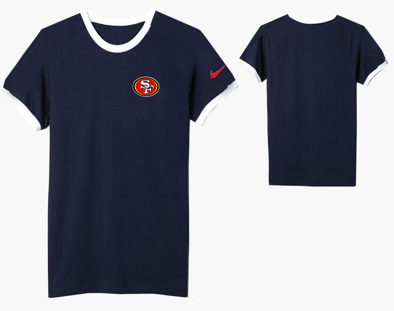 Nike San Francisco 49ers Round Neck T Shirt D.Blue04