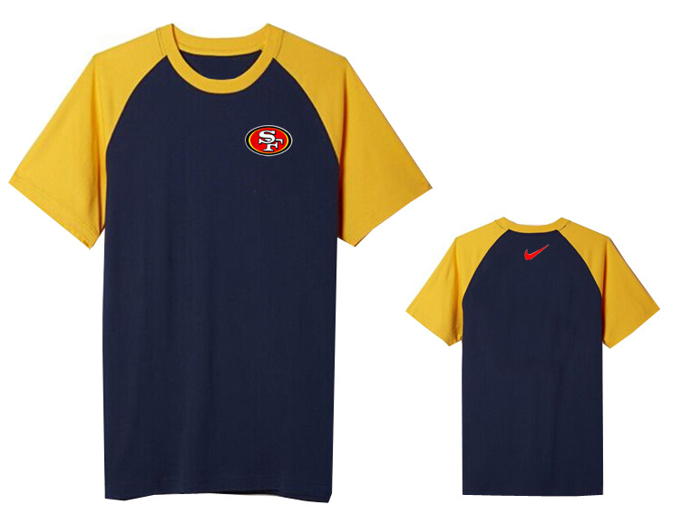 Nike San Francisco 49ers Round Neck T Shirt D.Blue06
