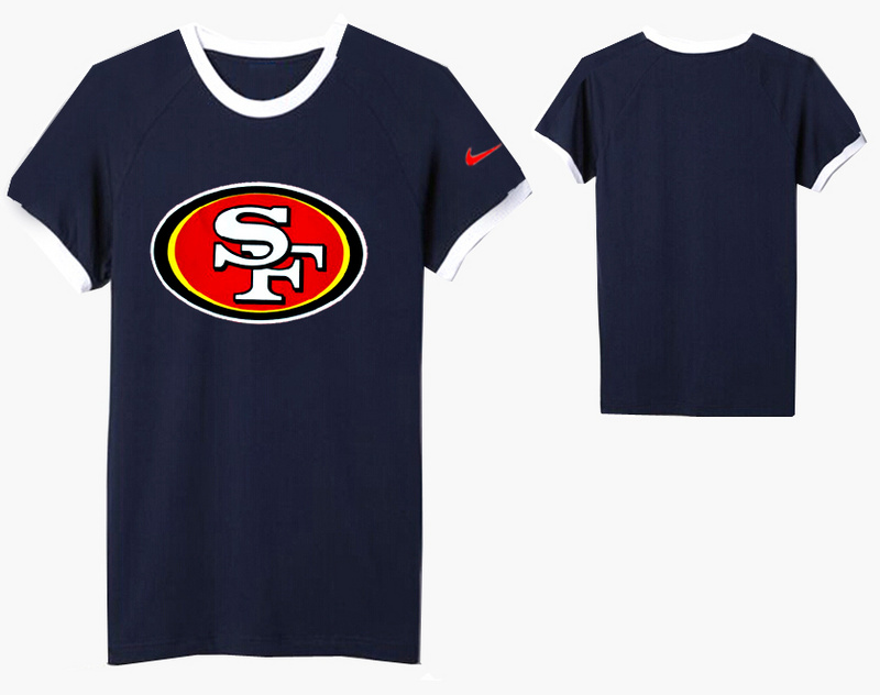 Nike San Francisco 49ers Round Neck T Shirt D.Blue08