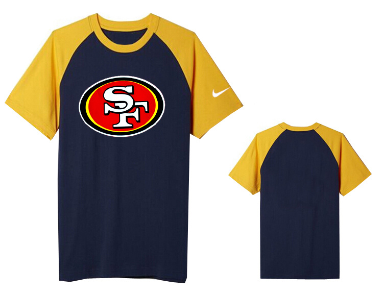 Nike San Francisco 49ers Round Neck T Shirt D.Blue09